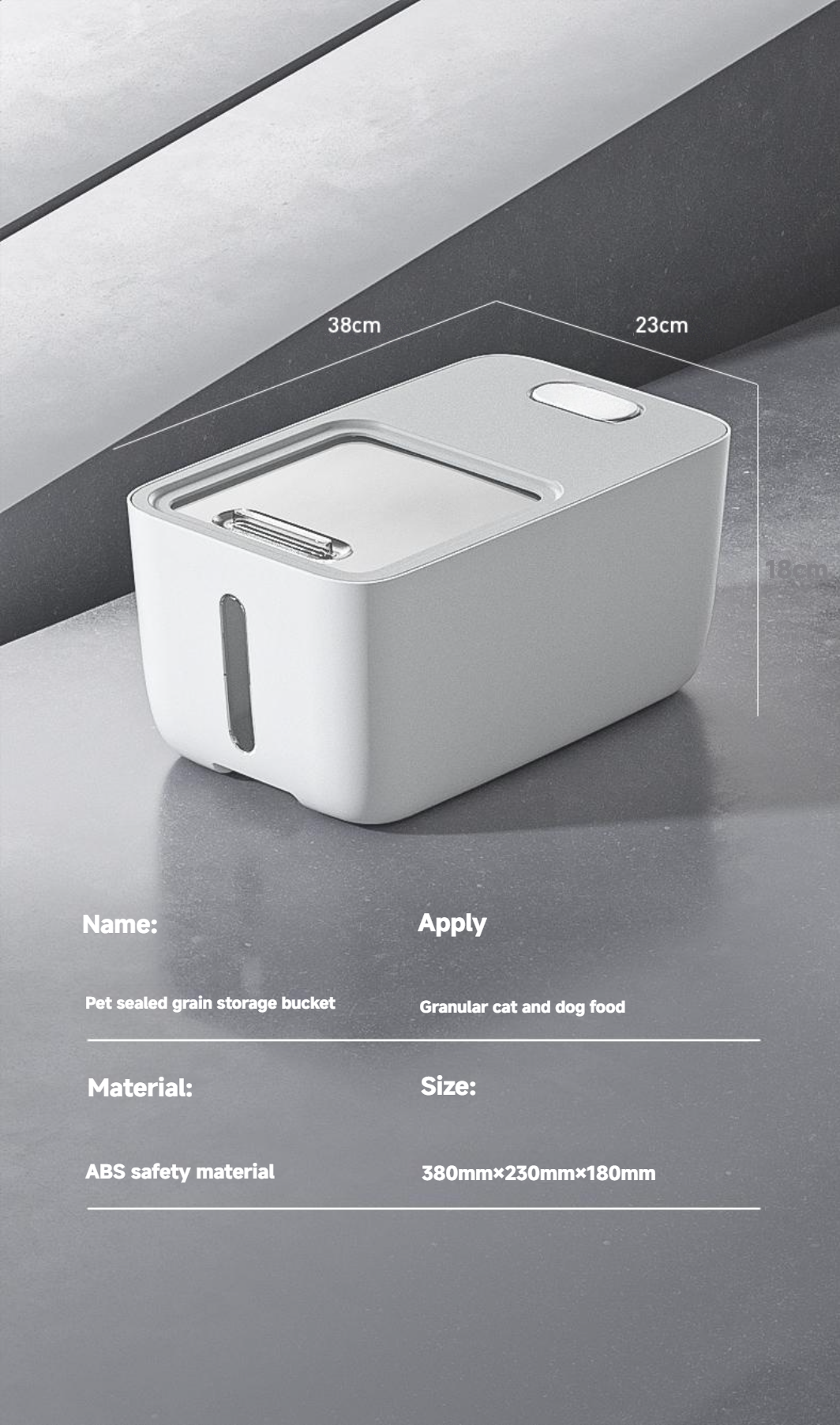 Pet Sealed Grain Storage Bucket