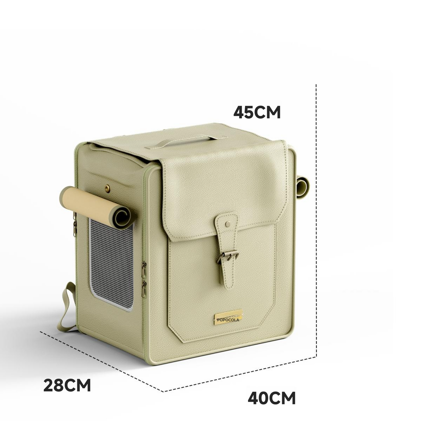 PU Leather Pet Carrier Backpack